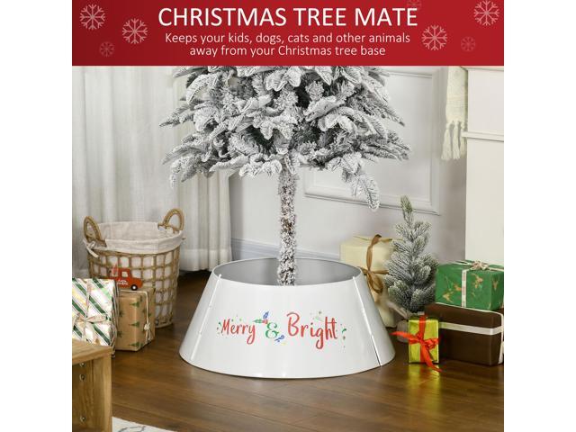 26 Inch Christmas Tree Collar Ring, Stand Cover for Decor, White