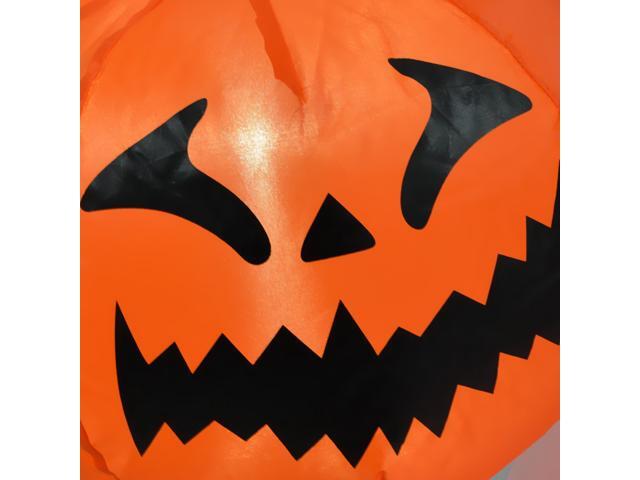 5.9' Halloween Inflatable Outdoor Decoration Ghost with Pumpkin, Blow Up LED Yard Decor for Garden, Lawn, Party, Holiday, Waterproof, Purple