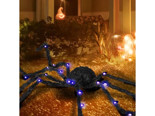 3.25' Outdoor Halloween Decoration, Light-up Oversized Spider Halloween Prop with Light Up Bendable Legs