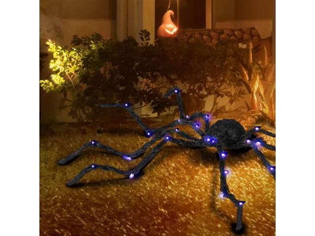 3.25' Outdoor Halloween Decoration, Light-up Oversized Spider Halloween Prop with Light Up Bendable Legs