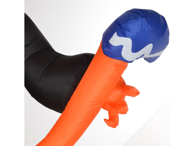 10ft Inflatable Halloween Pumpkin Head Ghost with Hammer, Blow Up Halloween Decoration Outdoor LED Yard Display, Waterproof