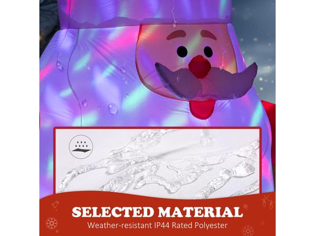 6' Inflatable Christmas Santa Claus with Rotating Magic Ball Light, Blow-Up Outdoor Yard Display for Lawn Garden Party