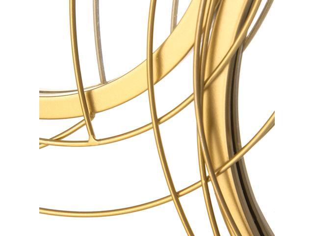 Metal Wall Art Modern Mirror Decor Home Hanging Wall Sculptures for Living Room Bedroom Dining Room, Gold