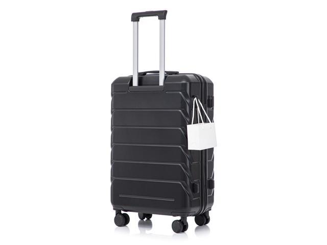28 Inch ABS Hard Shell Large Travel Checked Luggage - Scratch Resistant Surface Four Multi-Directional Wheels, With Combination Lock and Side...
