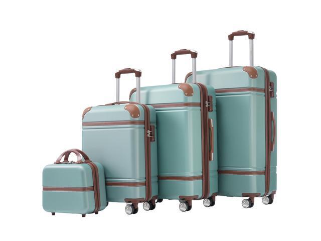 Hardshell Luggage Sets 4 Pieces 20'+24'+28' Luggages and Cosmetic Case Spinner Suitcase with TSA Lock Lightweight