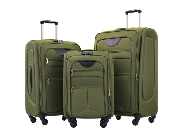 Softside Luggage Expandable 3 Piece Set Suitcase Upright Spinner Softshell Lightweight Luggage Travel Set-22/26/30 inches