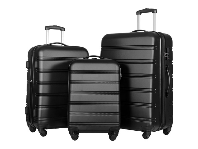 3 Piece Luggage Set Hardside Spinner Suitcase with TSA Lock 20' 24' 28' Available