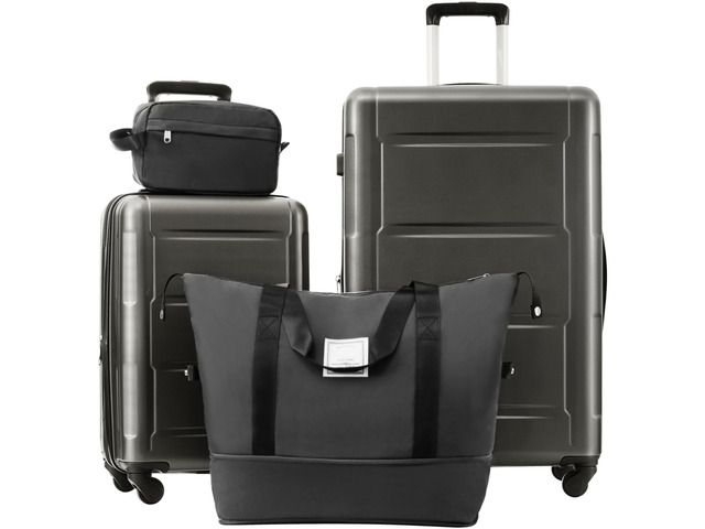 2 Piece Luggage Set with Bags Expanable Spinner Wheels ABS Lightweight Suitcase with TSA Lock 20inch+28inch
