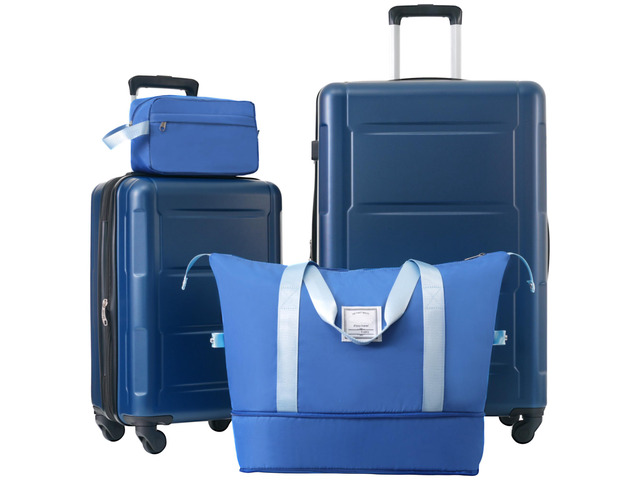 2 Piece Luggage Set with Bags Expanable Spinner Wheels ABS Lightweight Suitcase with TSA Lock 20inch+28inch