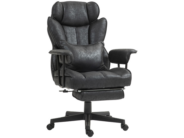 Executive Office Chair, 400LBS Big and Tall Office Chair with Foot Rest, Microfiber Computer Desk Chair with Lumbar Support, Reclining Function and...