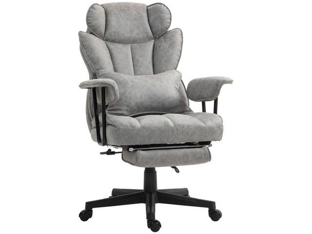 Executive Office Chair, 400LBS Big and Tall Office Chair with Foot Rest, Microfiber Computer Desk Chair with Lumbar Support, Reclining Function and...