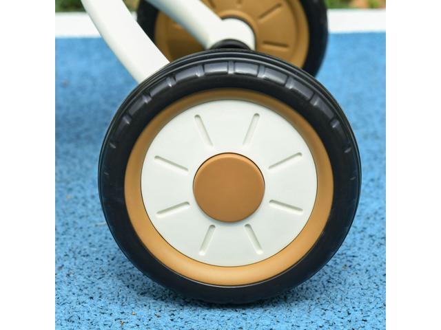 Kids Tricycle for Toddlers Age 2-5 with Adjustable Seat, Toddler Bike for Children with Basket, Bell, Handlebar Grips, White