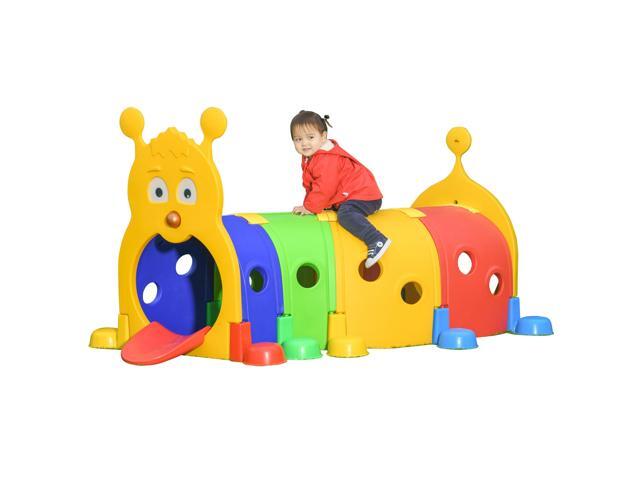 Caterpillar Tunnel for Kids, Outdoor Indoor Climb and Crawl Through, Play Equipment for Toddler 3-6, 4 Sections, for Daycare, Preschool,...