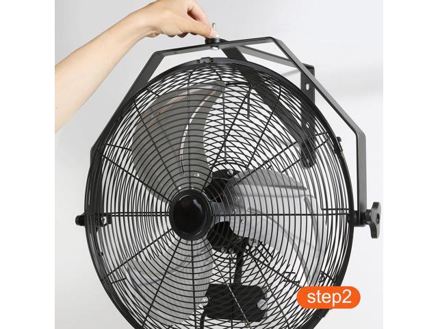 Wall Mount Fan, 18 Inch, 3-speed High Velocity Max. 4150 CFM, Waterproof Industrial Wall Fan, Commercial or Residential for Warehouse, Greenhouse,...