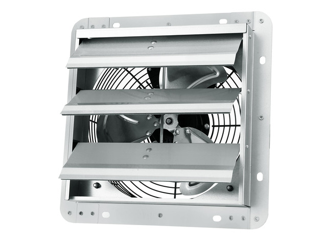 10'' Shutter Exhaust Fan, High-speed 820 CFM, Aluminum Wall Mount Attic Fan with AC-motor, Ventilation and Cooling for Greenhouses, Garages, Sheds,...