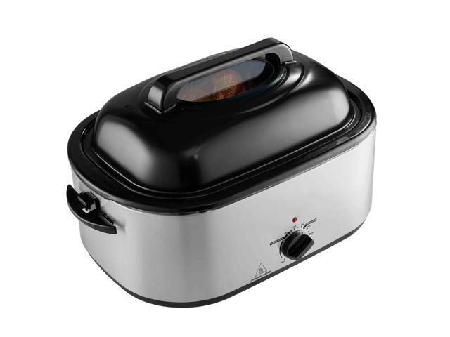 Electric Roaster Oven, 24 QT Turkey Roaster Oven with Self-Basting Lid, 1450W Roaster Oven with Defrost & Warm Function, Adjustable Temp, Removable...