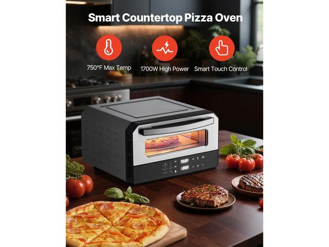 12 Inch Electric Pizza Oven with Pizza Stone 750 Max Temp Pizza Maker