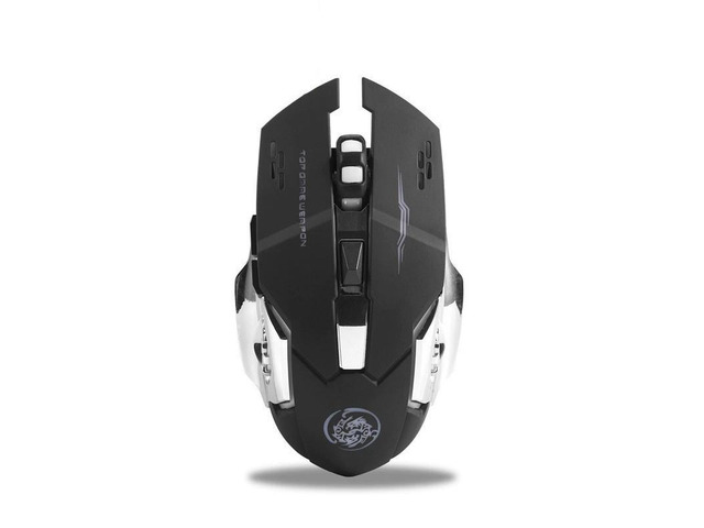 Bluetooth Mouse Silent Rechargeable USB Mechanical E-Sports Backlight Mouse Black