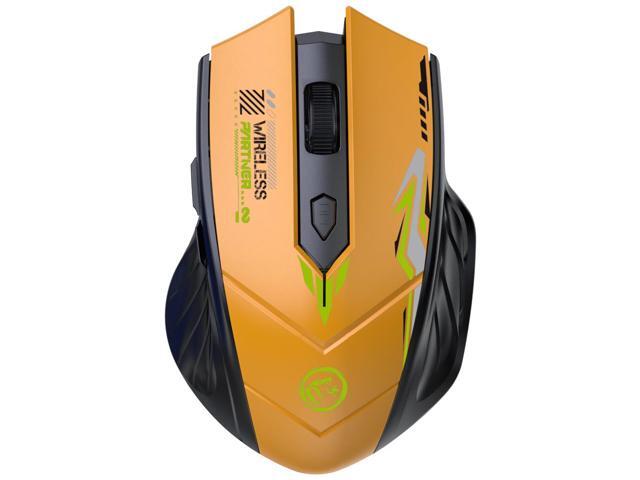Bluetooth Mouse 2.4G USB Dual Mode Gaming Computer Rechargeable Wireless Mouse Yellow