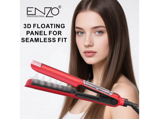 New stylish infrared steam hair straightener with anti-scalding function, can be for both straightening and curling.