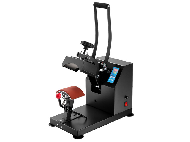 Heat Press 6x3.75Inch Curved Element Hat Press Clamshell Design Heat Press for Hats Rigid Steel Frame No Stick Digital LCD Timer and Temperature...