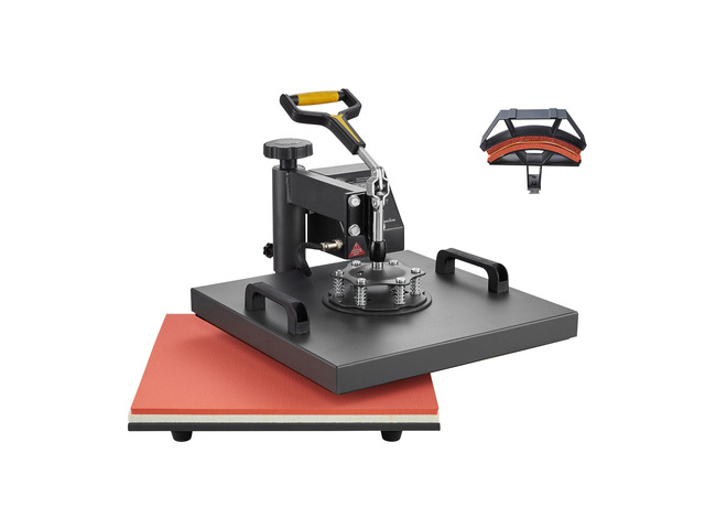 Heat Press Machine 2-In-1 15x15in Sublimation Print Transfer DIY T-shirt Cap