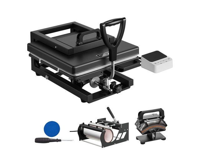 Hybrid Heat Press, 15 x 15 inch, 5-in-1 Multifunction, Heat Up Fast and Even, All-New Patented Design, Easy to Control, Sublimation Press Machine...