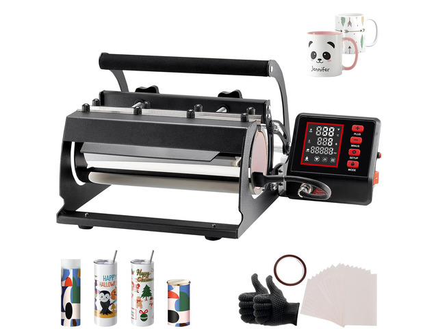 Tumbler Heat Press Machine 11-30oz Mug Press Sublimation Tumblers Black