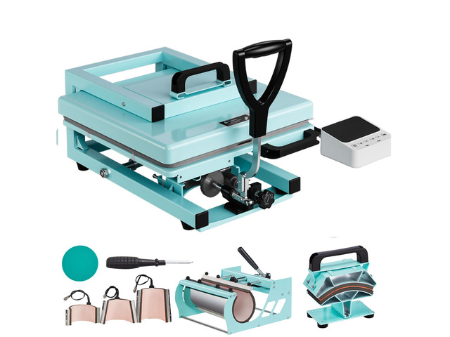 Hybrid Heat Press, 15 x 15 inch, 8-in-1 Multifunction, Heat Up Fast and Even, All-New Patented Design, Easy to Control, Sublimation Press Machine...
