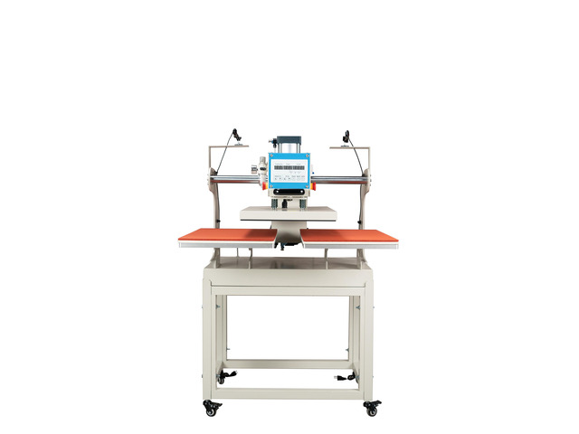 16x24 pneumatic up sliding dual platen heat press machine with infrared positioning