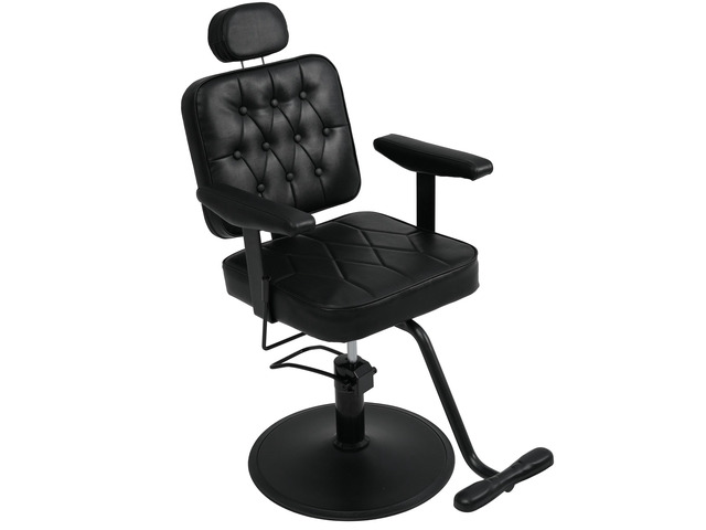 Barber Salon Chair for Hair Stylist, Hydraulic Reclining Barber Chair,Height Adjustable Salon Styling Chair with 360° Swivel, Removable Headrest,...