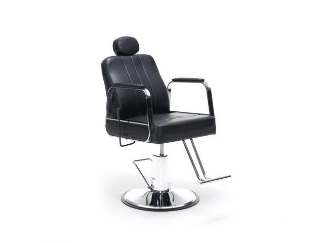 90°-150° Reclining Salon Chair for Hair Stylist, Heavy Duty Hydraulic Pump 360°Swivel Barber Chairs for Barbershop Salon -BLACK