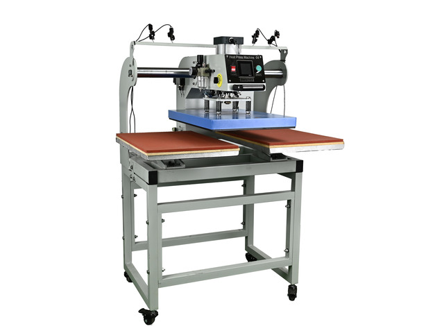 HY-4060-PD2 16x24 Pneumatic Up-Sliding Dual-Platen Heat Press Machine with Infrared Positioning