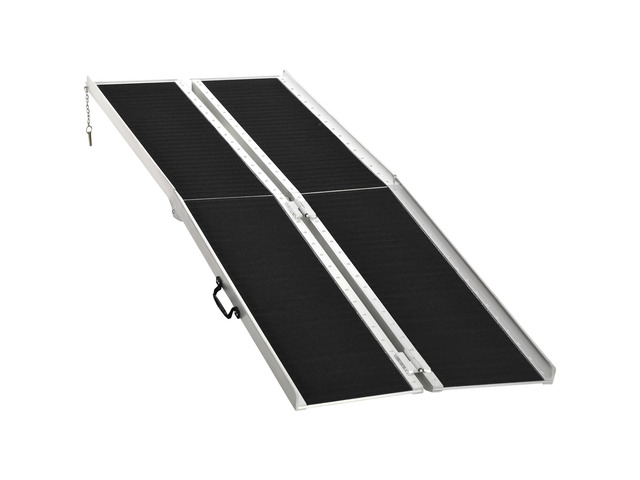 HOMCOM Portable Wheelchair Ramp for Home, Threshold Handicap Ramp 8'