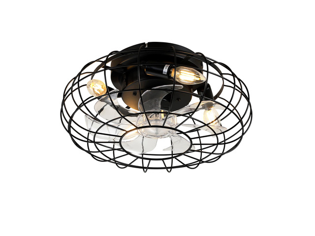 15.7'' Low Profile Bladeless Ceiling Fan with Lights Kit (No Included Bulbs) and Remote 6 Wind Speeds Reversible Ceiling Fan for Living Room...
