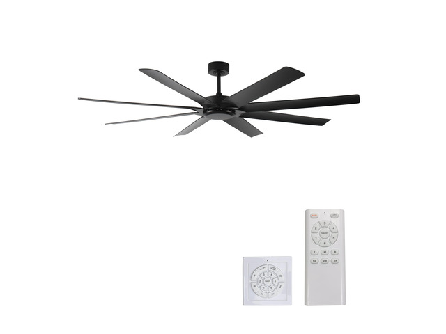 72 inch Ceiling Fans no Light with Remote Control, 8 Reversible Blade, Quiet DC Motor, Timer Function, 6-Speed, Industrial Ceiling Fan for Bedroom...