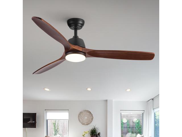 52' YUHAO Farmhouse Rustic LED Ceiling Fan with Remote Control