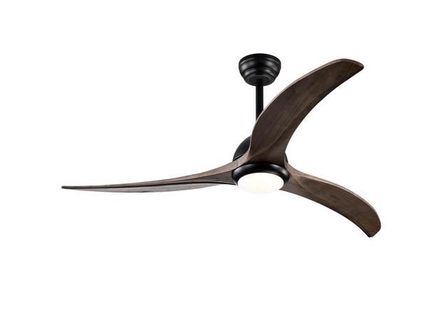 52' Solid Wood Blades Ceiling Fan, Indoor Ceiling Fan With Light with Remote Control, Noiseless Reversible Motor, 6 Speed,3 Color, for Patio...