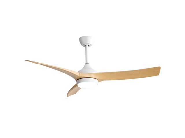 52 Inch Modern Ceiling Fan with 18W LED Light and Remote Control 3 ABS Blades DC Motor for Bedroom