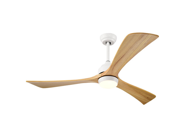 52' Solid Wood Blades Ceiling Fan with Lights Remote Control,Quiet DC Motor 3 Blade Ceiling Fans 6 Speed Levels,Reversible Ceiling Fan, for Patio...