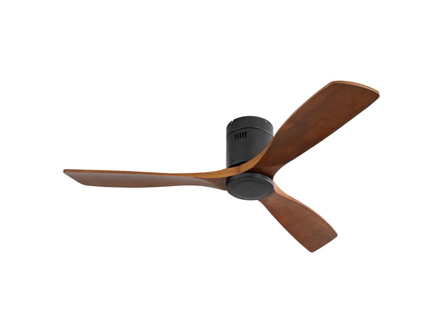 52 Inch Low Profile Ceiling Fan DC 3 Wood Fan Blade Noiseless Reversible Motor Remote Control Without Light