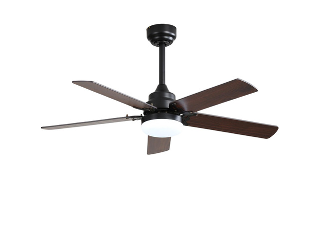 Low Profile 42 Inch Ceiling Fan 5 Blades Noiseless Reversible Dc Motor Remote Control With Led Light