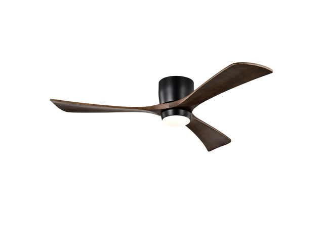 52' Flush Mount Solid Wood Blades Ceiling Fan with Lights Remote Control,Quiet DC Motor, 6 Speed,Reversible Ceiling Fan for Patio Living Room,...
