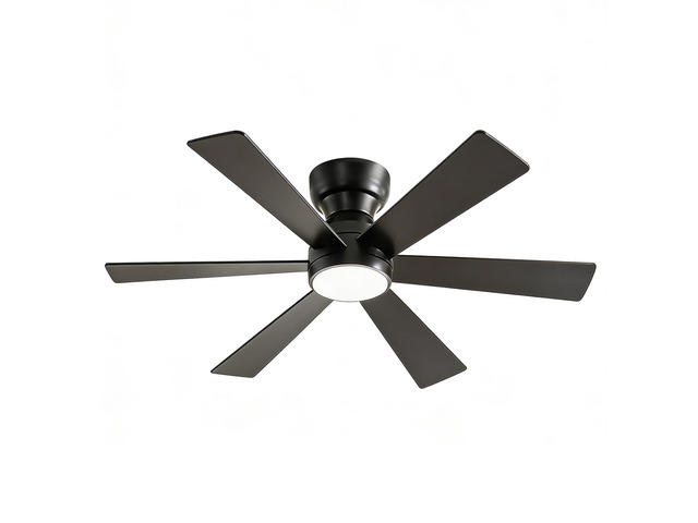 46' Flush Mount Ceiling Fan with Lights Remote Control,Quiet DC Motor 6 Plywood Blade Ceiling Fans 6 Speed Levels,Reversible Ceiling Fan, for Patio...