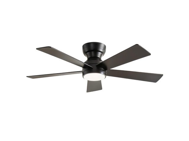 46 Inch 5 PCS Plywood Blades Ceiling Fan With Light Kit 3 Color LED Light Source, DC 6 Speed,Remote Control Ceiling Fan for Patio Living Room,...