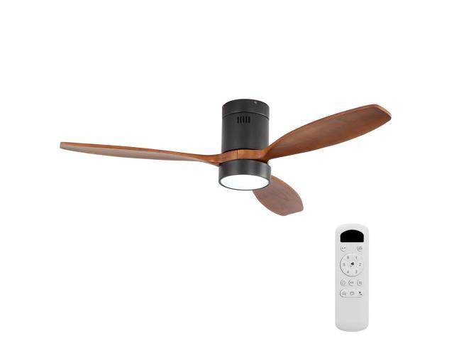 52 Inch Reversible Ceiling Fan Dimmable Light with Remote 6 Speed Silent DC Motor Memory Function