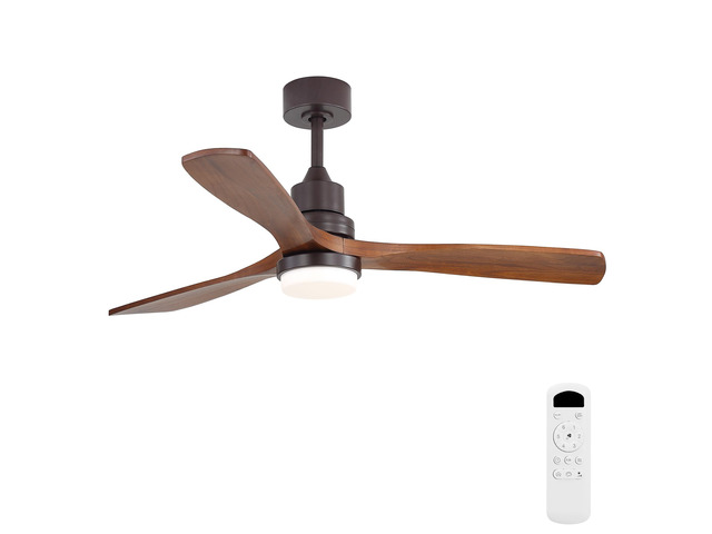 52 Inch Ceiling Fan with LED Light - 3 Adjustable Color Temperatures, Memory Function, Reversible DC Motor,for Living Room & Bedroom