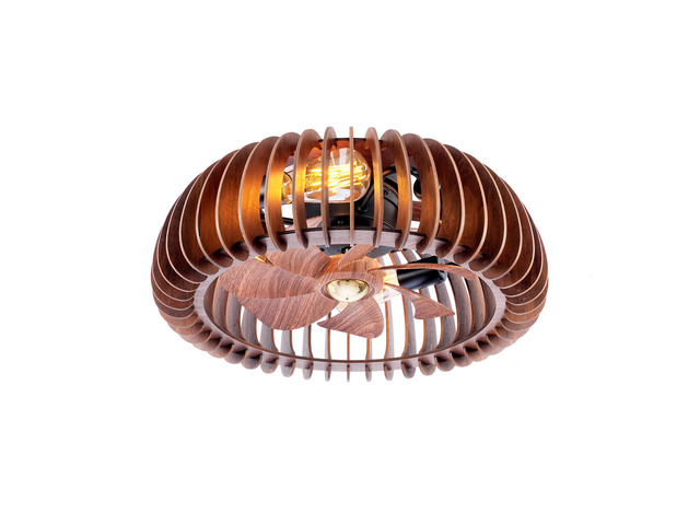20' Semicircle Modern Flush Mount Fan Light,Ceiling Fans with Lights(NO INCLUDED BULBS) and Remote Control, 6 Speeds, Quiet DC Motor For Living...