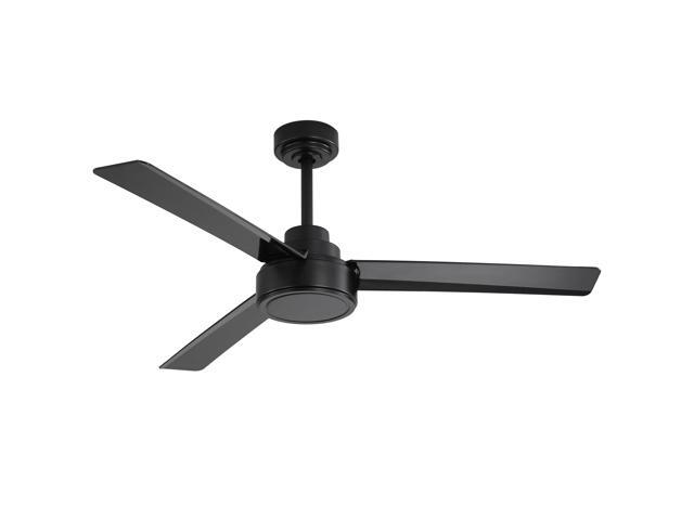 (Same as W882P164176) 52' Modern Ceiling Fan Without Light, 3 ABS Blades with Remote Control 6-speed Reversible DC Motor Black for Living Room,...
