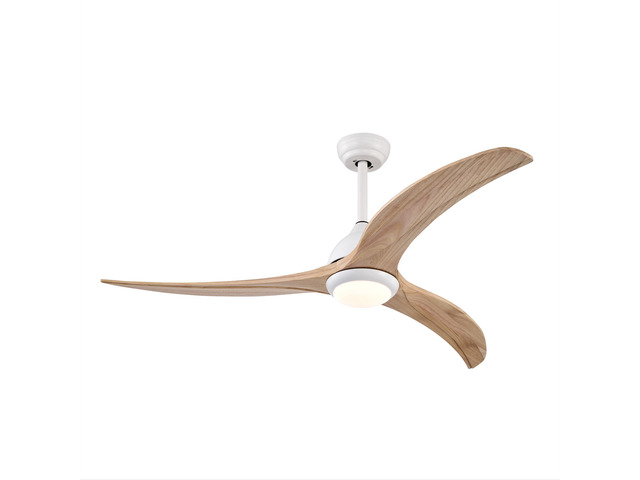 52' Solid Wood Blades Ceiling Fan, Indoor Outdoor Ceiling Fan With Light with Remote Control, Noiseless Reversible Motor, 6 Speed,3 Color, for...